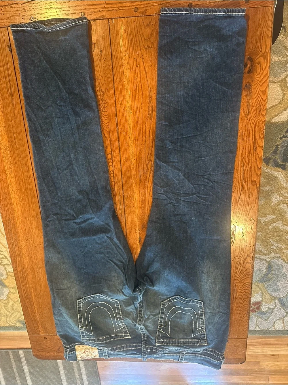 TRUE RELIGION JEANS Mens Ricky Relaxed Straight Fit 46x32